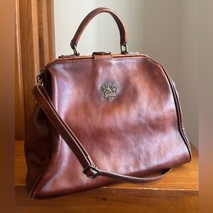 NWOT Pratesi Firenze Brown Italian Leather Bag